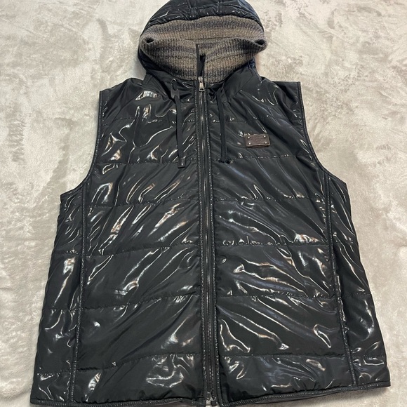 Dolce & Gabbana Black Hooded Vest